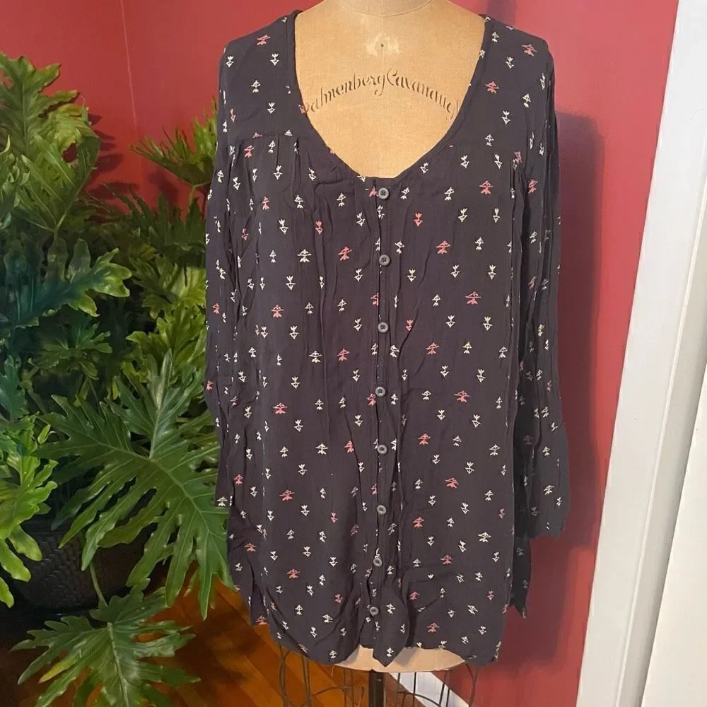 BILLABONG | dark blue button down tunic M - Picture 2 of 8